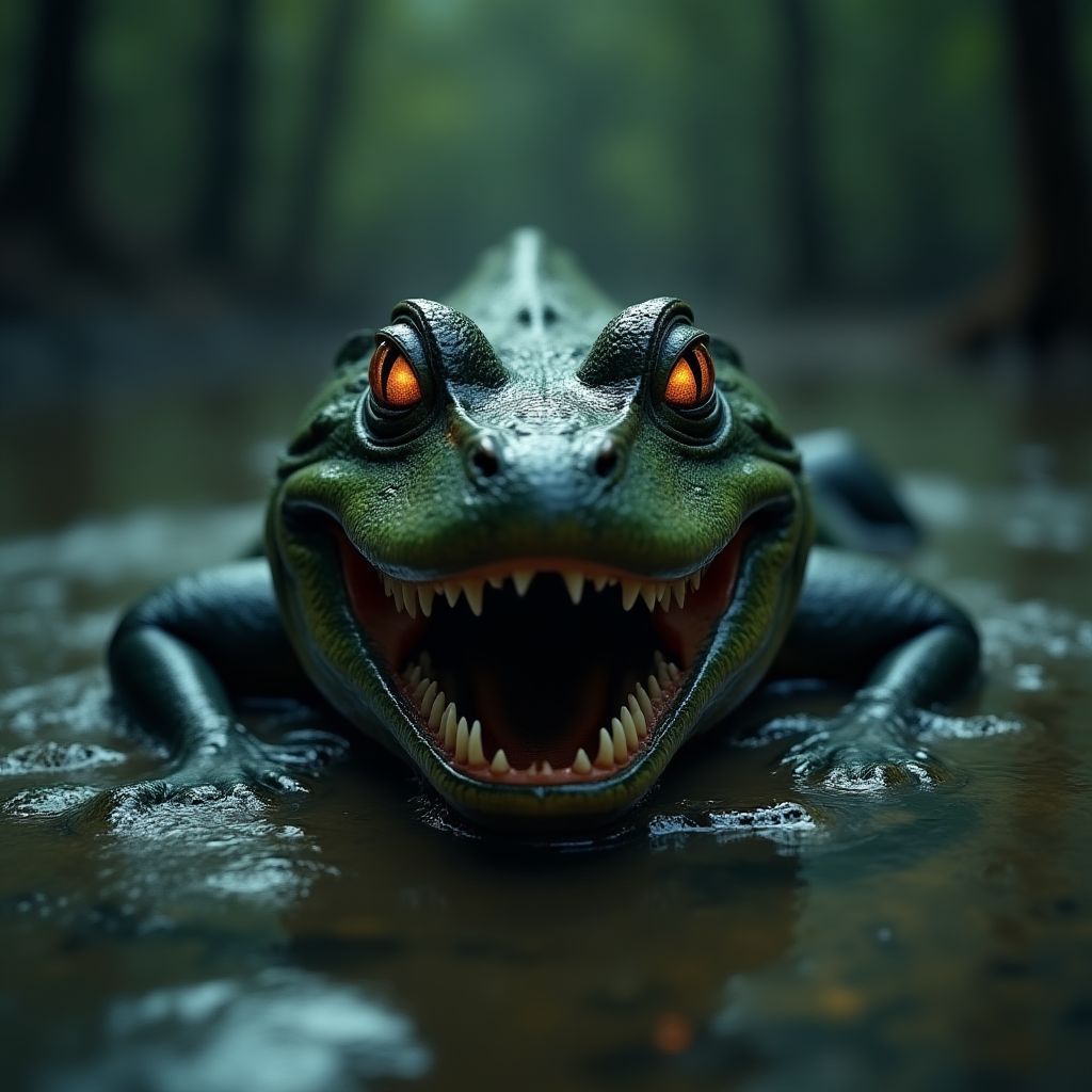 Artist's depiction of the mythical Bunyip creature