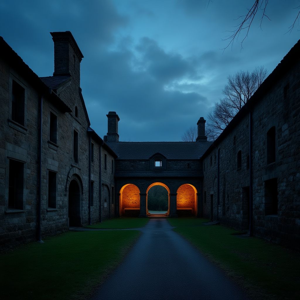 Port Arthur Historic Site at dusk